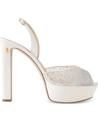 Jennifer Chamandi - Antonio Crystal-Embellished Sandals - Lyst