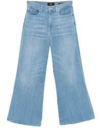 7 For All Mankind - Wide-Leg Denim Jeans - Lyst