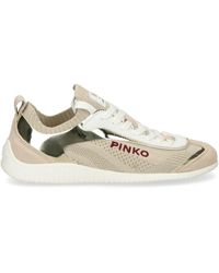 Pinko - Logo-Embroidered Sneakers - Lyst