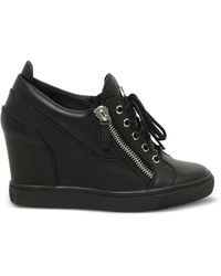 Giuseppe Zanotti - Wedge-Heel Zip-Detail Sneakers - Lyst