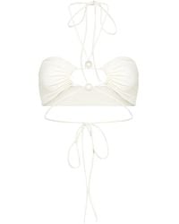 Magda Butrym - Pearl-Detail Bandeau Bikini Top - Lyst