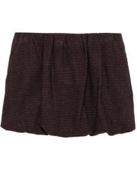 Alysi - Checked Gathered Skirt - Lyst