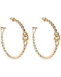 Ferragamo - Boucles D'Oreilles À Design Torsadé Gancini - Lyst