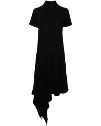 Yohji Yamamoto - Asymmetric Midi Polo Dress - Lyst