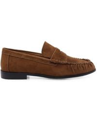 Ángel Alarcón - Penny-Slot Suede Loafers - Lyst
