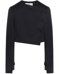 Courreges - Oblique Satin Tailored Jacket - Lyst