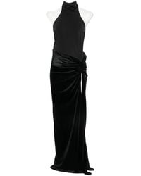 ANDAMANE - Halterneck Open-Back Bodysuit Maxi Dress - Lyst