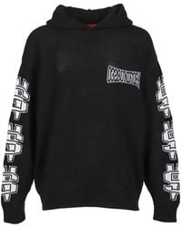 032c - One Dollar Bill Jacquard-Knit Logo-Patch Hoodie - Lyst