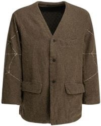 Kapital - Embroidered Collarless Jacket - Lyst