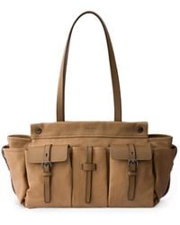 Prada - Route Large Leather Tote Bag - Lyst