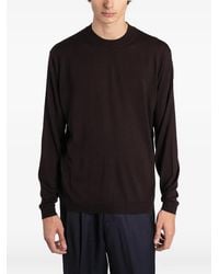 Low Brand - K109 Crew-Neck Back-Seam Sweater - Lyst