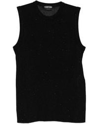 Tom Ford - Sequin-Embellished Ribbed Tank Top - Lyst