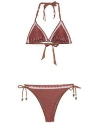 Banana Moon - Glitter-Effect Crochet-Trim Bikini - Lyst