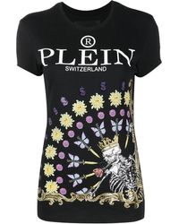 Philipp Plein - Skeleton-Print Round Neck T-Shirt - Lyst