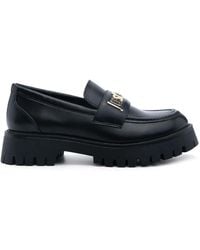 Just Cavalli - Logo-Plaque Loafers - Lyst