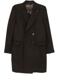 Daniele Alessandrini - Double-Breasted Peak-Lapels Coat - Lyst