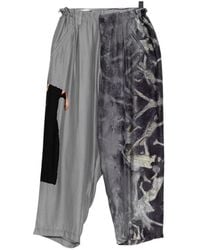 Yohji Yamamoto - Unbalanced Tuck Trousers - Lyst
