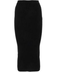 McQueen - Ribbed Midi Skirt - Lyst