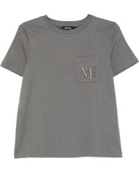 Max Mara - Logo-Embroidered T-Shirt - Lyst