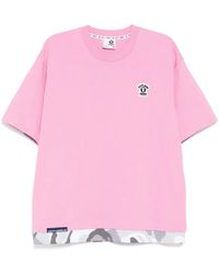 Aape By A Bathing Ape - T-Shirt Met Maangezicht Logo - Lyst