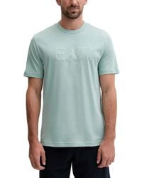 EA7 - Logo-Embroidered T-Shirt - Lyst