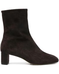 Aeyde - Block-Heel Suede Boots - Lyst