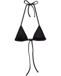 Prada - Triangle-Cup Halterneck Bikini Top - Lyst