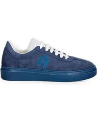 Furla - Hype Logo-Embroidered Suede Sneakers - Lyst