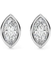 Diamond Essentials - Pendientes Con Cierre De Presión Y Diamantes - Lyst