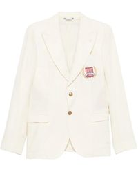 Manuel Ritz - Logo-Embroidered Peak-Lapel Jacket - Lyst