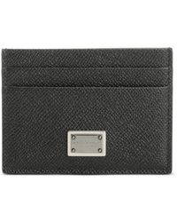 Dolce & Gabbana - Calfskin Card Holder With Branded Plate - Lyst