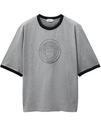 Versace - Printed-Logo Cotton Jersey T-Shirt - Lyst