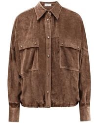 Brunello Cucinelli - Long-Sleeved Corduroy Shirt - Lyst