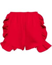 Ioana Ciolacu - Peony Ruffled Jersey Shorts - Lyst