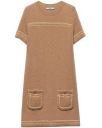 Prada - Cashmere Mini Dress - Lyst