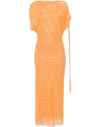 Jade Cropper - Abstract-Print Mesh Midi Dress - Lyst