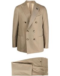 Lardini - Double-breasted Cotton Suit - Lyst