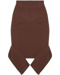 ANDREADAMO - Rib-Knit Asymmetric Skirt - Lyst