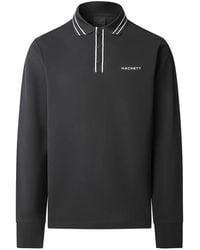 Hackett - Poloshirt Met Gestreepte Kraag - Lyst
