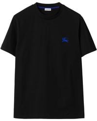 Burberry - T-Shirt Mit Edk-Stickerei - Lyst