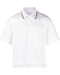Thom Browne - Short-Sleeve Seersucker Cotton Shirt - Lyst