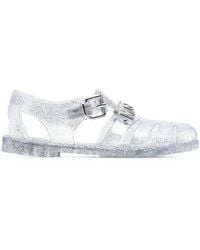 Moschino - Sandals With Glitter Details - Lyst