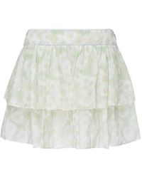 Stella McCartney - Floral-Print Tiered Mini Skirt - Lyst