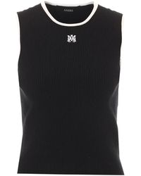 Amiri - Ma Logo-Embroidered Ribbed Tank Top - Lyst