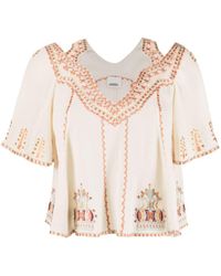 Isabel Marant - Biani Embroidered Top - Lyst