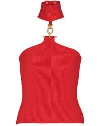 Balmain - Embellished-Detail Top - Lyst