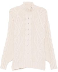 Akep - Cable-Knit High-Neck Sweater - Lyst