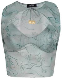 Amir Slama - X Jade Picon Tie-Detail Print Blouse - Lyst