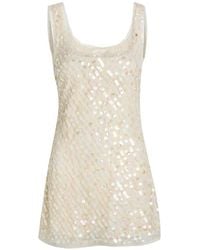 LoveShackFancy - Calise Mini-Jurk Met Pailletten - Lyst
