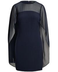 Ralph Lauren - Cape-Overlay Mini Dress - Lyst
